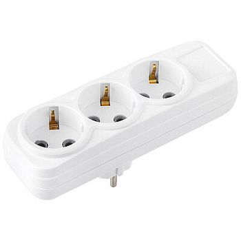 Тройник электр. линейный белый ТСЛ-3з