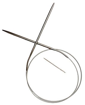 Спицы 4мм круговые 80см с иглой Спицы 4мм круговые 80см с иглой