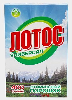 Порошок стиральный Лотос-универсал+ручная стирка (коробка) Flora 400гр 1/24шт