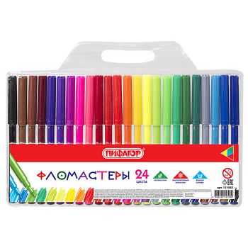 Фломастеры 24 цвета " ПИФАГОР " вентилируемый колпачок 1/6