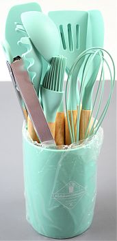 Набор столовых принадлежностей 12предметов зеленый 1/8