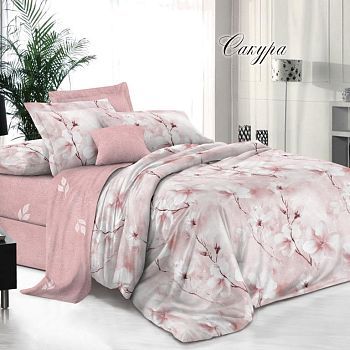 КПБ поплин Таббинет Чебоксарский хлопок 2сп+европрост Сакура