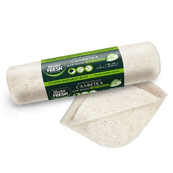 Салфетка микрофибра для пола хлопк Master FRESH  50*70 1шт 1/60