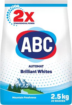Порошок стиральный ABC Свежесть гор 2,5кг 1/6шт