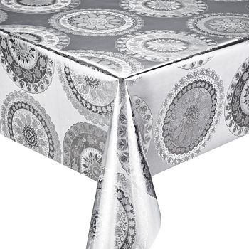 Клеенка скатерть печатная МЕТАЛЛИК 1,37*17м нарезка DN-8421В