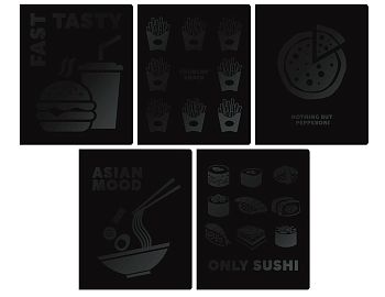 Тетрадь 48 листов клетка "Быстро и вкусно" матовая 12728 по 5шт