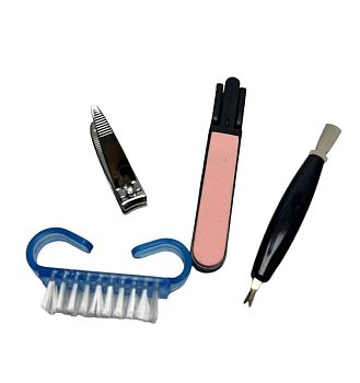 Набор маникюрный 4пред (пилка,щетка,кусачки,д/кутикулы) 1/480