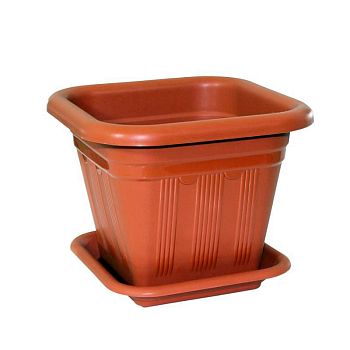 Горшок 1,5л Кашпо Квадрат терракот г.Пятигорск