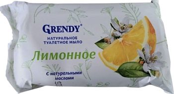 Мыло туалетное Grendy Лимонное 90гр 1/72шт