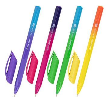 Ручка шариковая  BRAUBERG Extra Glide DZ 5мм синяя по 12шт  144263 