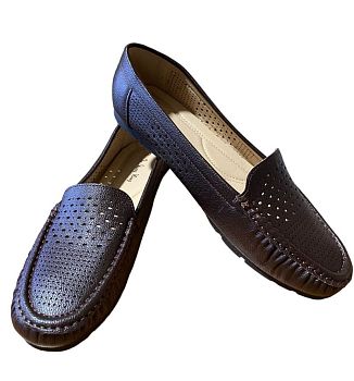 Макасины Ж. Shuand Юang 111-9 кожа,черные 8пар Макасины Ж. Shuand Юang 111-9 кожа,черные 8пар