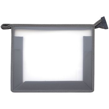 Папка для тетр 1отд А5 "Прозр./серая"на молнии 750_3389