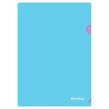 Папка-уголок А4 Berlingo "Haze" 200мкм двухцв. сирен/голуб. LFp_A4924