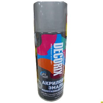 Аэрозольная эмаль "металлик" DECORIX Супер-хром серебро 520мл/12шт Аэрозольная эмаль "металлик" DECORIX Супер-хром серебро 520мл/12шт