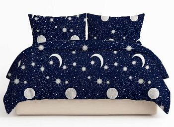 КПБ полисатин Аэлита 2сп+европрост Текстильная симфония Луная соната 85г/м2