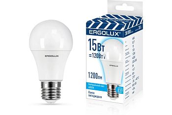 Лампа свет. Ergolux LED -A60-15W-E27-4K 10/10