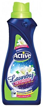 Гель д/стирки универс ACTIVE Иран Clean Breeze 1л Green 1/12/240 