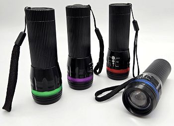 Фонарик Мет. 11см. с регулировкой луча Y-1849 1/24