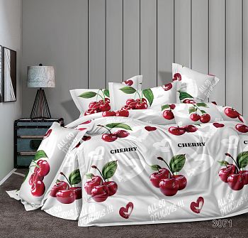 КПБ бязь Чебоксарский хлопок 2сп+европрост Черешня 125г/м2