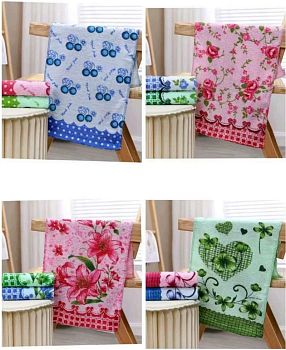 Полотенце мах. жаккардовое 35*75 К-01-01 Домик 12/240 360г/м2.