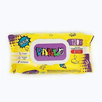 Салфетки влажные PARLO (уп 120шт) для детей 6504/8007 1/16