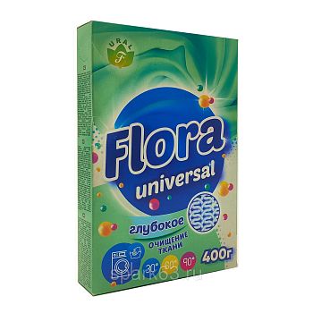 Порошок стиральный Флора универсальный (коробка) 400гр/24шт