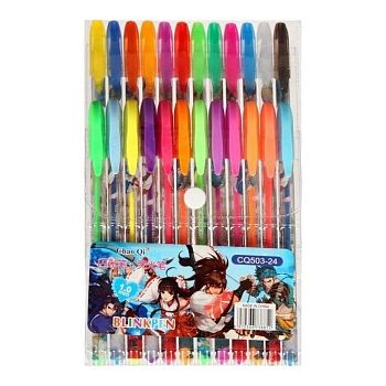 Набор гелевых ручек 6 цветов Металлик ЮНЛАНДИЯ корпус с печатью 0,5 мм 142801