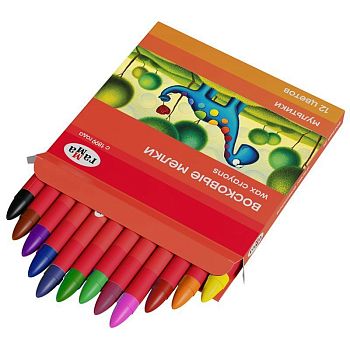 Мелки восковые 12 цветов Гамма Мультики