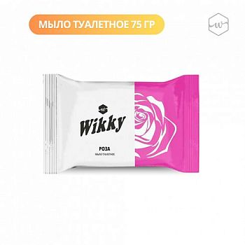 Мыло туалетное Wikky Роза 75гр 1/90шт