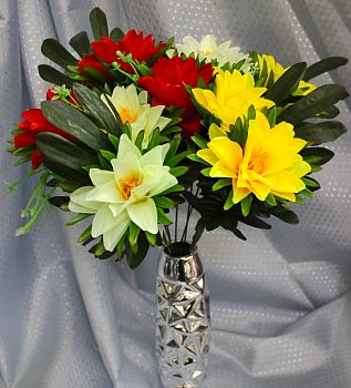 Георгин с папоротником 9голов 50см 1/20