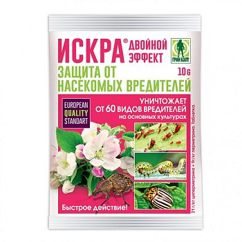 ИСКРА Двойной эффект пакет 10г для цветочных культур (гусен,колорад,тля) * 60шт