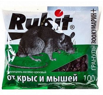 Рубит Зоокумарин гранулы 100г/50шт
