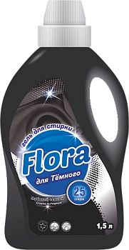 Гель для стирки Flora Black 1,5 литра для темного ( черного ) белья/8шт