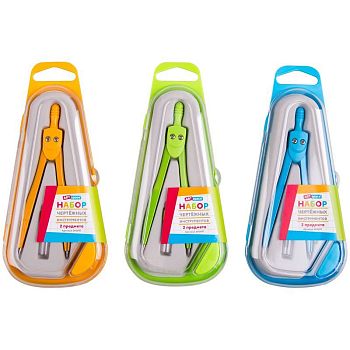 Готовальня 2 предмета ArtSpace 115 мм пластиковый футляр 260697