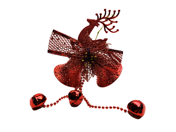 Игрушка на елку Олень с колокольчиком 8см КС1158 20/200