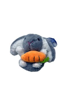 Мягкая игрушка "Заяц с морковкой"7010 8см (присоска)