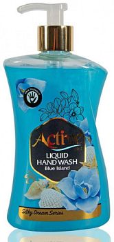 Мыло жидкое ACTIVE Иран с соевым белком и витамином Е "Море" Blue 450мл с доз. (6807) 1/12