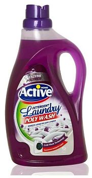Гель-концентрат д/стирки универс ACTIVE Иран "Poly Wash" 2,5л (5695) 1/6/180 фиолетовый