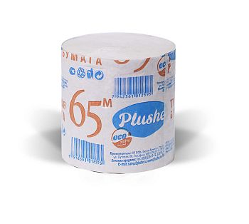 Туалетная бумага 1-слой "EcoPlushe"(35 метров)30шт в уп