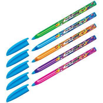 Ручка шариковая Berlingo "Triangle 100T Elements" синяя 0,7мм трехгран игольчат стерж 