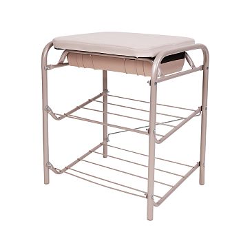 Этажерка-банкетка 1 (Б1/С бежевый металл) НИКА