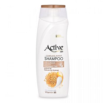 Шампунь ACTIVE Иран Care&beauty С кератином и пшеничным протеином д/восст. 350мл корич (9198) 1/12