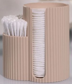 Органайзер для ватных палочек и дисков бежевый 4197