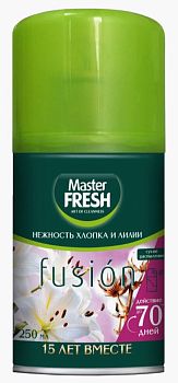 Освежитель Master FRESH Нежность хлопка и лилии сменный балон 250мл 1/12 