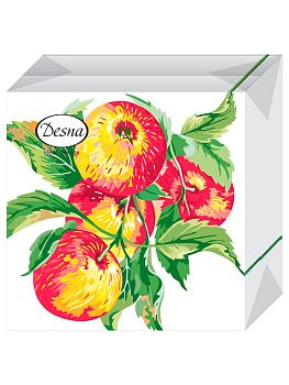 Салфетки бумажные DESNA DESIGN "Яблочная ветвь" 24*24 1-слойные 40листов/32шт