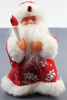 Фигура Дед Мороза 18см (поет) без эл.питания 1/30