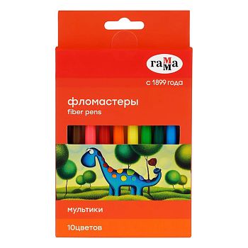 Фломастеры 10 цветов Гамма "Мультики" смываемые 120822_10