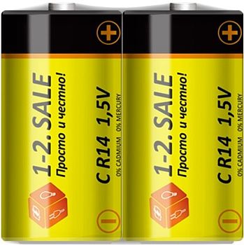 Батарейки 1-2. sale R14/343/C 2S солевые