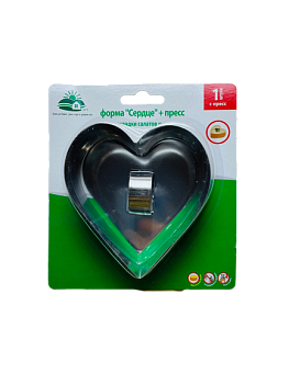 Форма кулинарная "Сердце" 10*9*4 см с прес 12 шт 2296