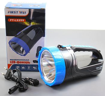 Фонарь аккум. FT-3399 1LED (с ручк+днев.свет) 1/20